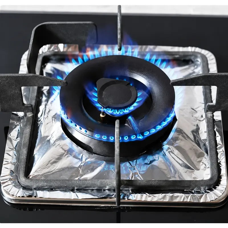🔥LAST DAY SALE ONLY!! ✨BUY 1 GET 1 FREE!!!🔥 Disposable Stove Burner Protector, 10pcs Aluminum Foil Stove Burner Protector