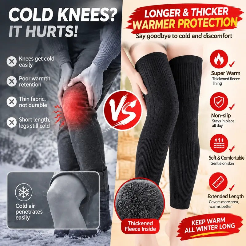 🔥LAST DAY SALE 49% OFF✨🔥 New Autumn/Winter Thermal Knee Warmers – Fleece-Lined, Thickened, and Extended