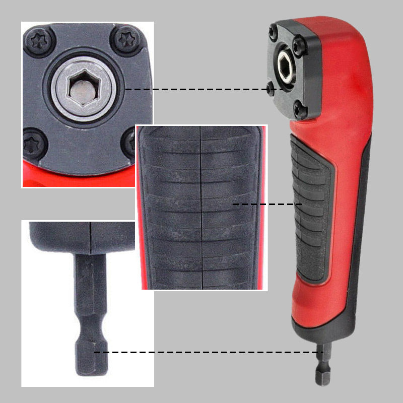 🔧 90° Right Angle Drill Adapter – Reach Tight Spaces Your Drill Can’t